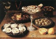Still-Life with Oysters and Pastries BEERT, Osias